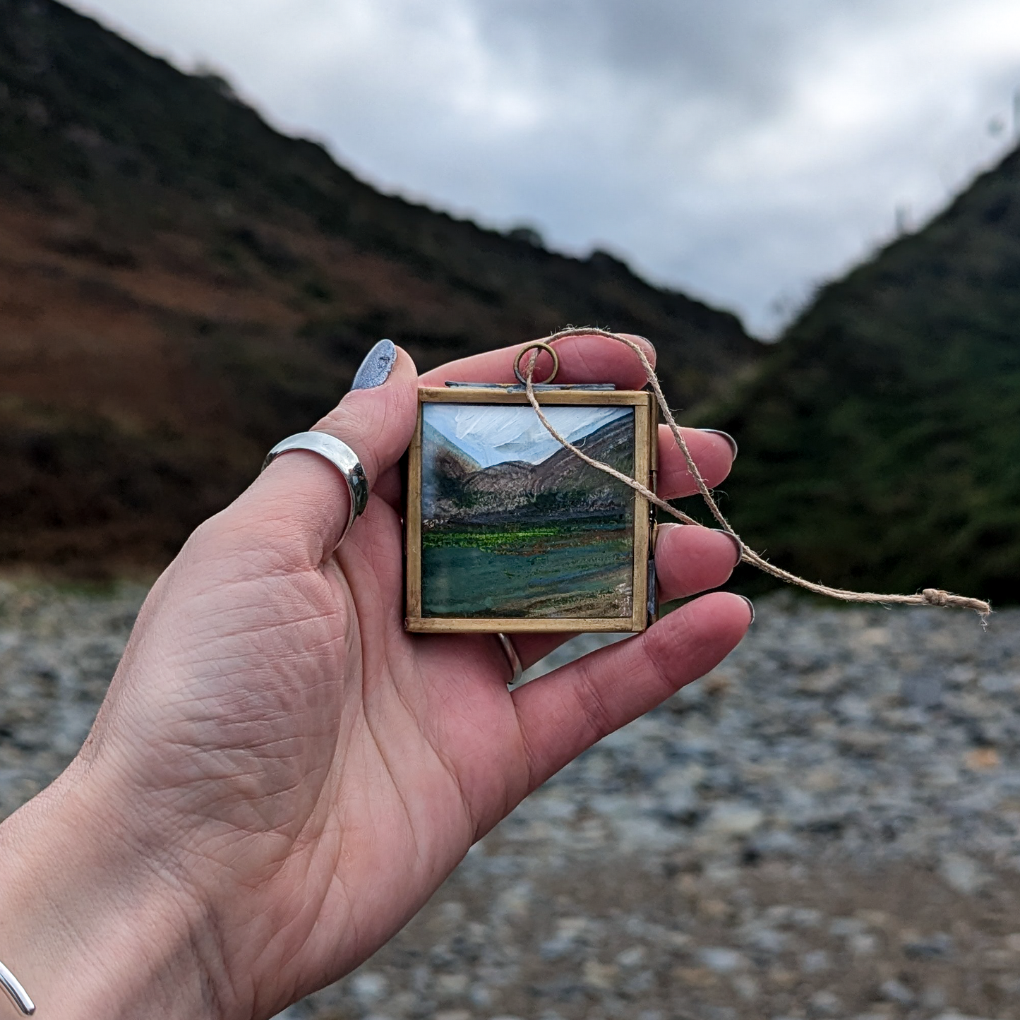 Green Mountains | Hand-Painted Christmas Tree Decoration