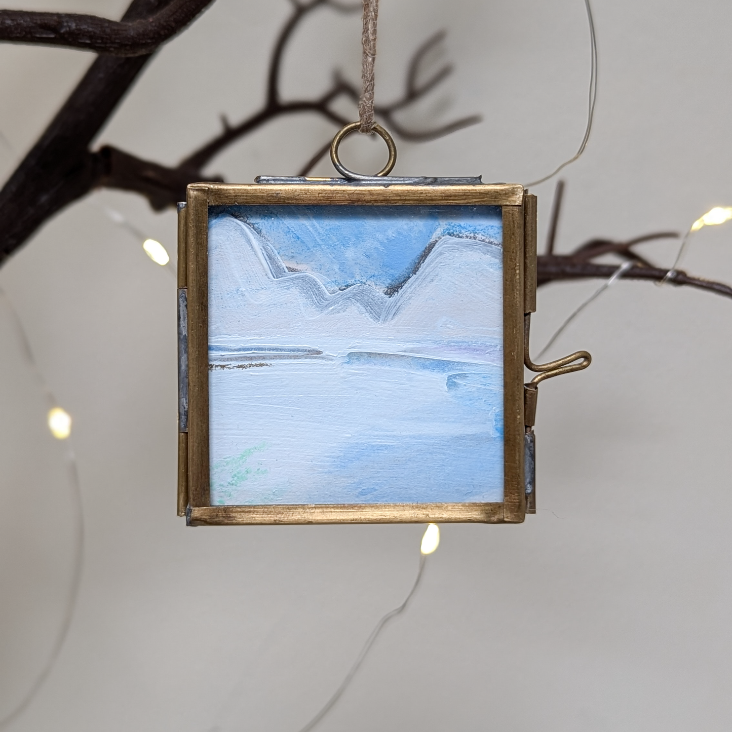 Snowy Mountains | Hand-Painted Christmas Tree Decoration