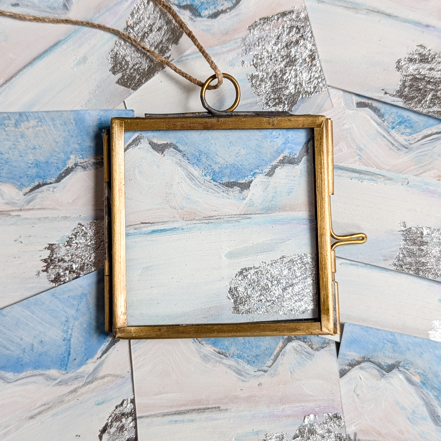 Snowy Mountains | Hand-Painted Christmas Tree Decoration